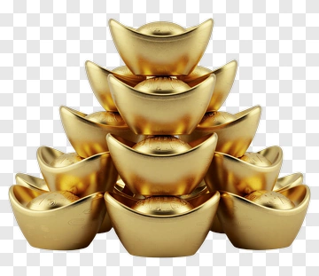 Stack Of Golden Ingots PNG