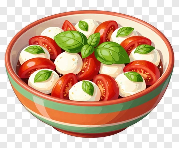 Caprese Salad With Fresh Basil And Tomatoes PNG