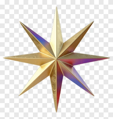 Gold Star Decoration PNG