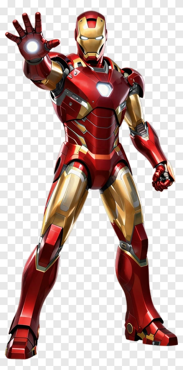 Iron Man In Red And Gold Armor PNG