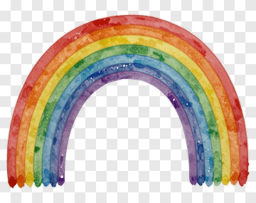 Colorful Watercolor Rainbow PNG