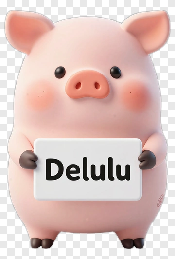 Cartoon Pig Holding A Sign PNG