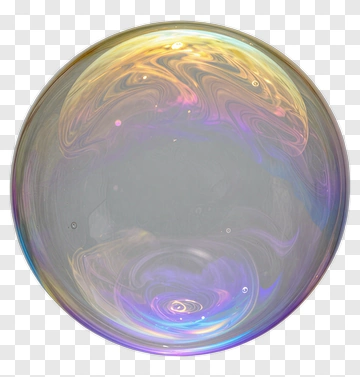 Soap Bubble With Iridescent Colors PNG