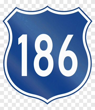 Highway Route Sign 186 PNG