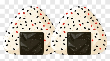 Rice Balls With Seaweed And Sesame Seeds PNG