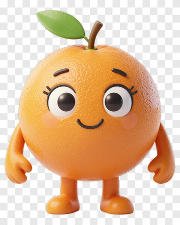 Cartoon Orange Character PNG