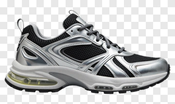 Silver Running Shoe PNG