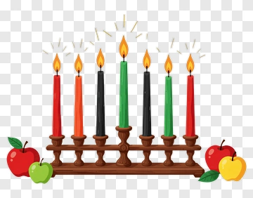 Colorful Menorah With Apples PNG