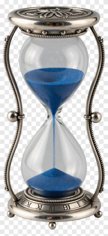 Hourglass With Blue Sand PNG