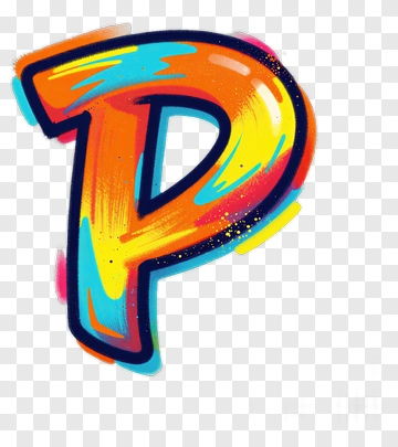 Colorful Letter P PNG