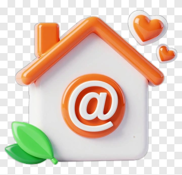 Home Icon With Heart And Leaf Elements PNG