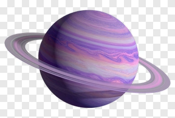 Colorful Planet With Rings PNG