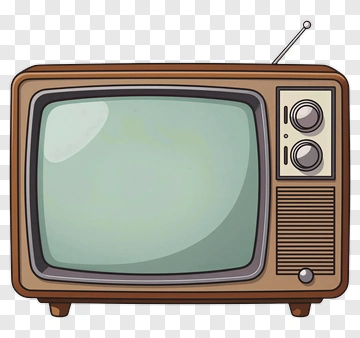 Vintage Television Set PNG