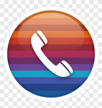 Phone Icon With Colorful Stripes Background PNG