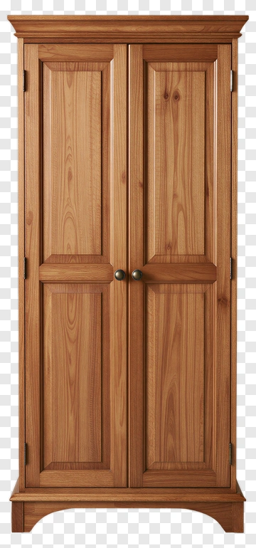 Wooden Cabinet With Double Doors PNG