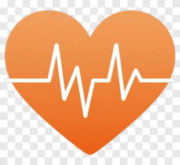 Heart With Pulse Line PNG