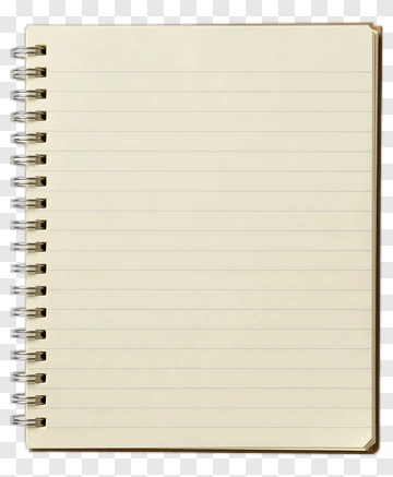 Blank Spiral Notebook PNG