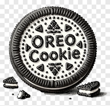 Oreo Cookie With Crumbled Pieces PNG