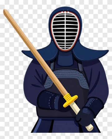 Kendo Practitioner Holding A Sword PNG
