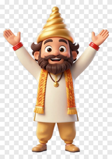 Cartoon Man Celebrating With Open Arms PNG