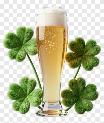 Beer With Clovers PNG