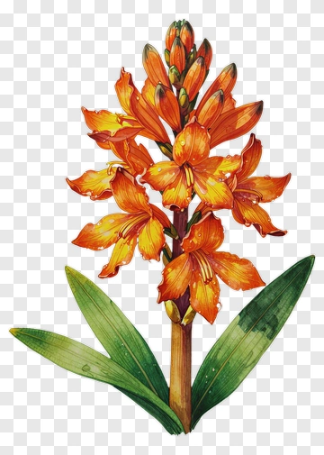 Colorful Orange Flower PNG
