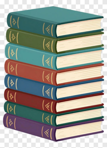Stack Of Colorful Books PNG