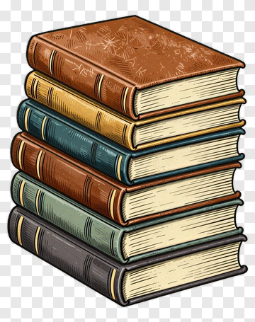 Stack Of Vintage Books PNG