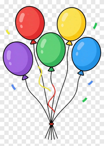 Colorful Balloons PNG
