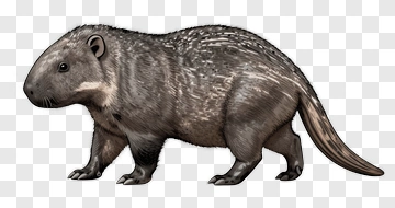 Realistic Wombat Walking PNG