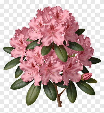 Pink Rhododendron Flowering Plant PNG