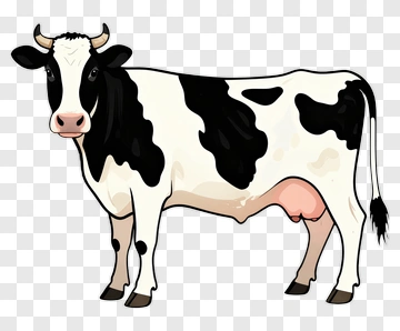 Cartoon Cow Standing PNG