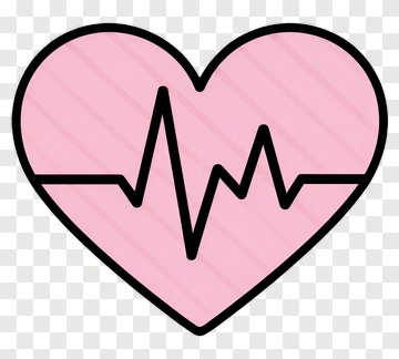 Heartbeat Inside A Pink Heart Shape PNG