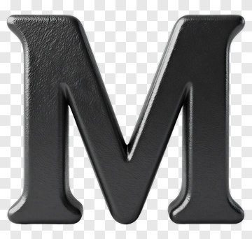 Black Letter M PNG