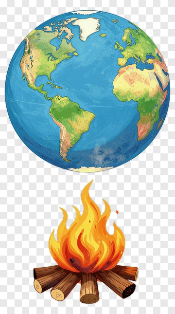 Earth With Campfire PNG