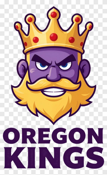 Oregon Kings Logo With Cartoon King Character PNG