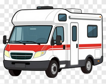 Cartoon Ambulance Van PNG