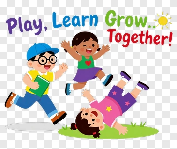 Cartoon Children Playing Together PNG