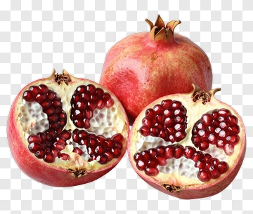 Cut Pomegranate With Red Seeds PNG