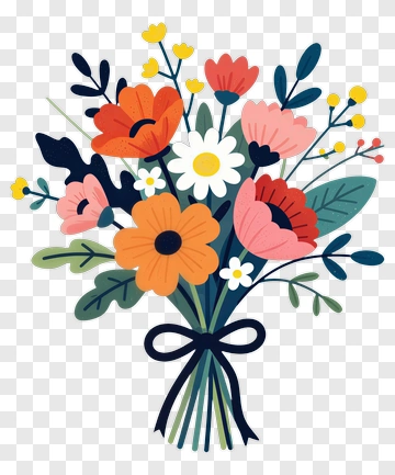 Colorful Flower Bouquet PNG