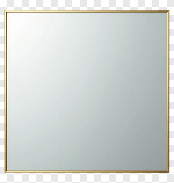 Square Wall Mirror With Gold Frame PNG