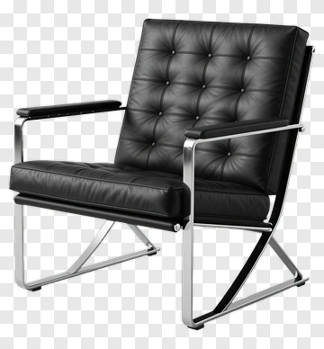 Modern Black Lounge Chair PNG
