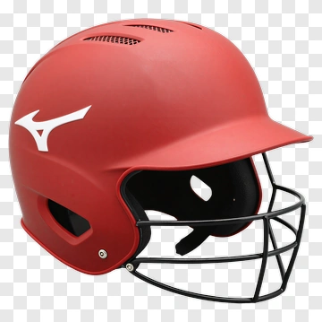 Red Baseball Helmet PNG
