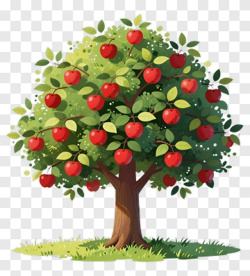 Colorful Apple Tree PNG