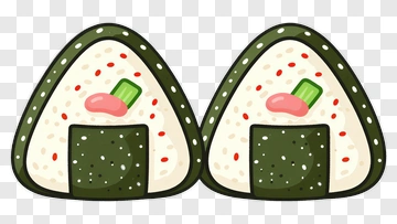Cartoon Onigiri Rice Balls PNG
