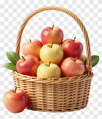 Basket Of Apples PNG