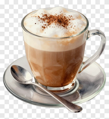 Coffee With Cream And Chocolate Sprinkles PNG