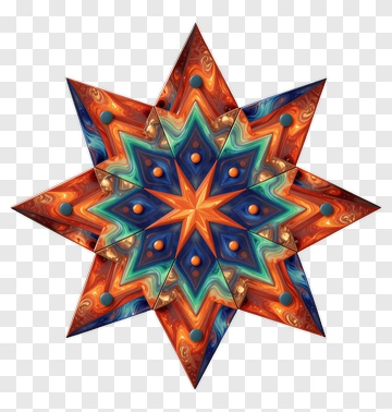Colorful Star Pattern PNG