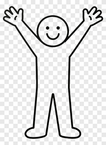 Cartoon Character With Open Arms PNG