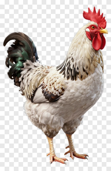 3D Rooster Standing Proudly PNG